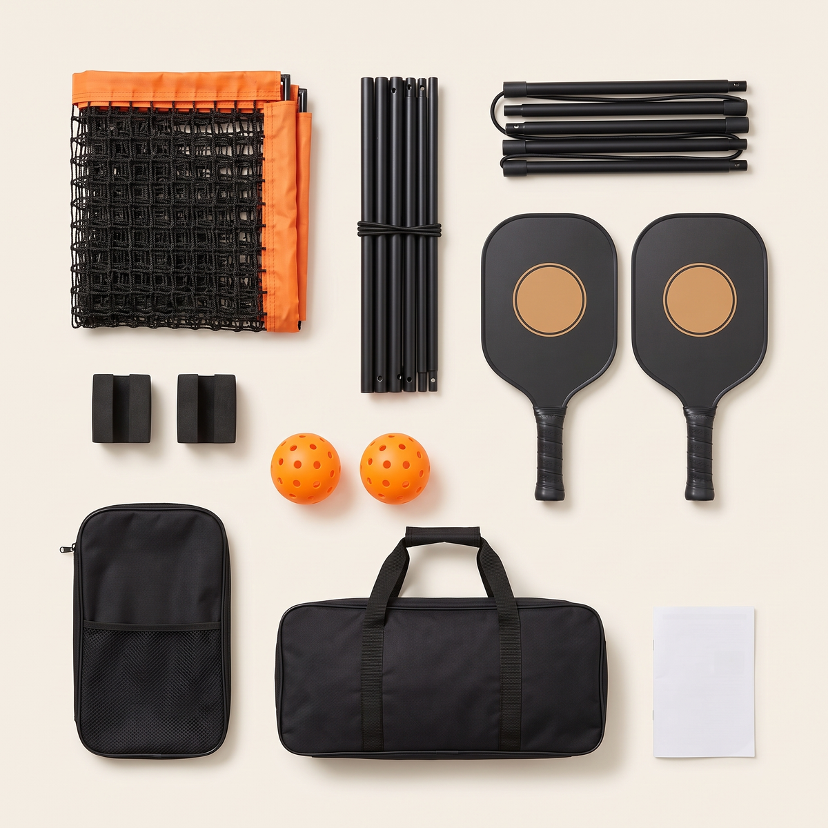 Everything in the PocketPaddle box laid out flat